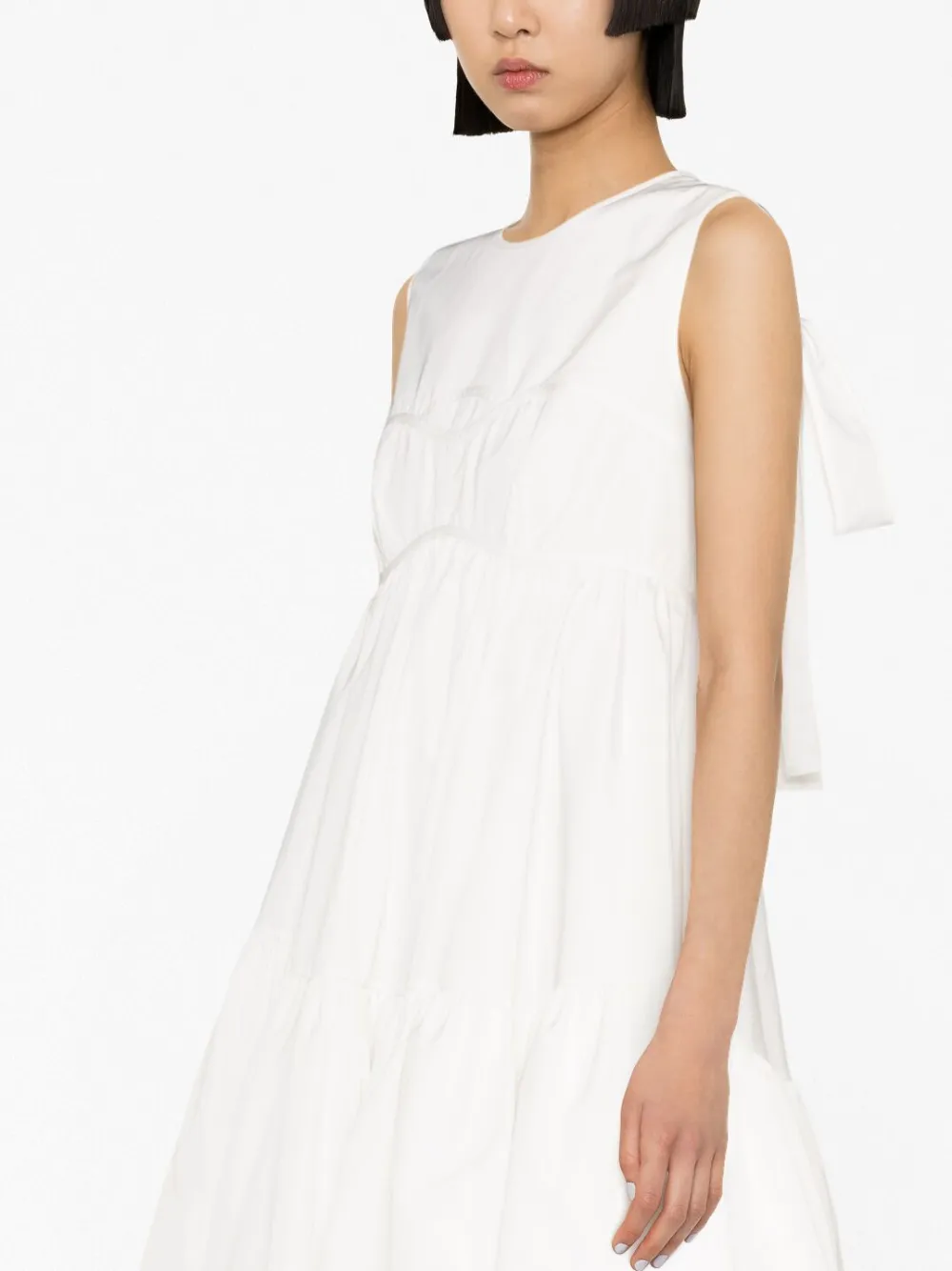 Cecilie Bahnsen Divya Empire-line Dress In Weiss