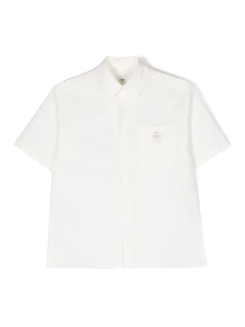 Fendi Kids logo-embroidered short-sleeve shirt