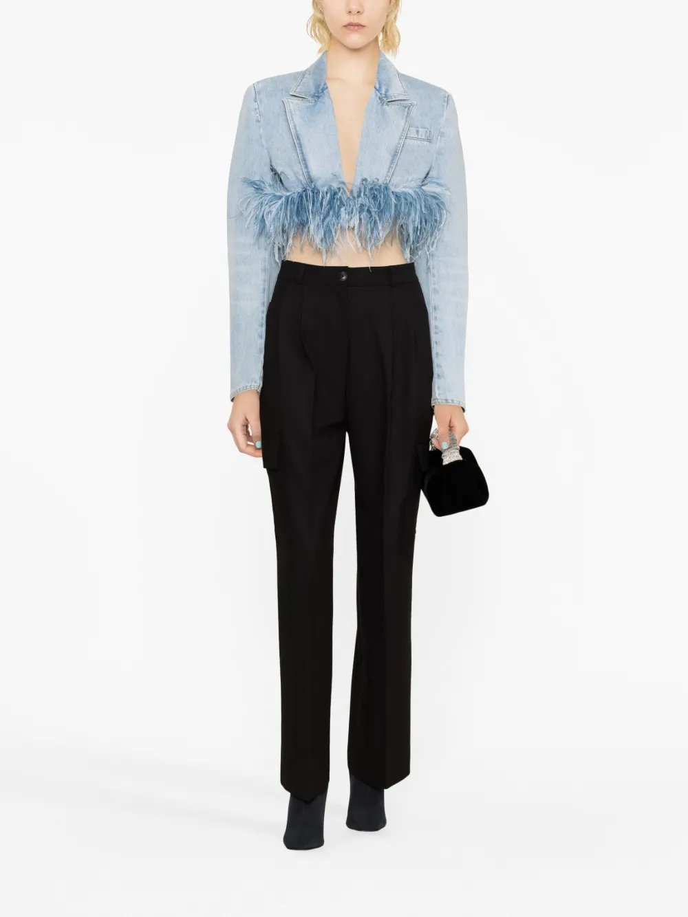 AREA Cropped jack - Blauw