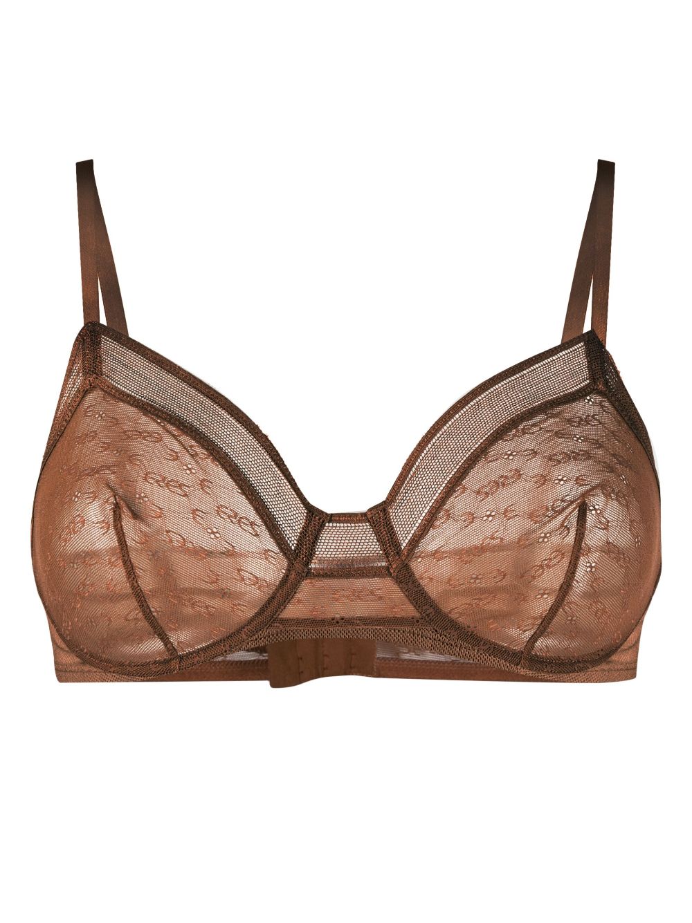 Shop Eres Positive Full-cup Bra In Brown