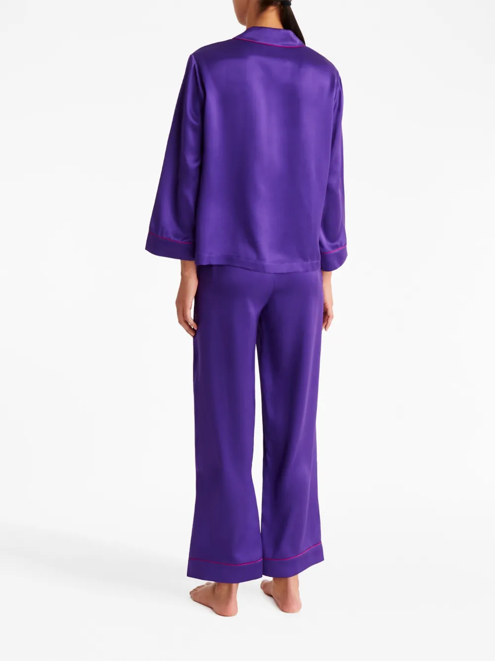 Shop Eres Convive Silk Pyjama Shirt In Purple