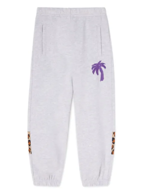 Palm Angels Kids Animalier cotton track pants