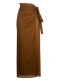 ERES Péplum side-tie cotton pareo - Brown