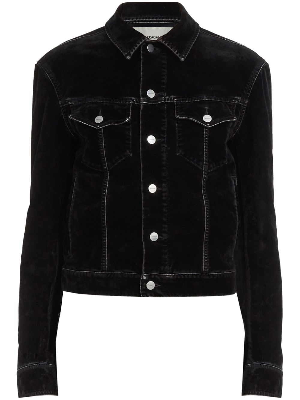 Ferragamo button-up Velvet Jacket - Farfetch