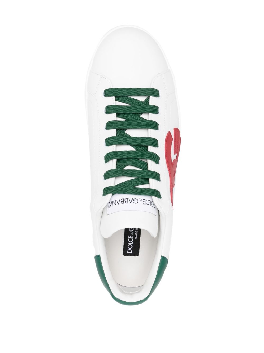 Shop Dolce & Gabbana Portofino Logo-patch Sneakers In White