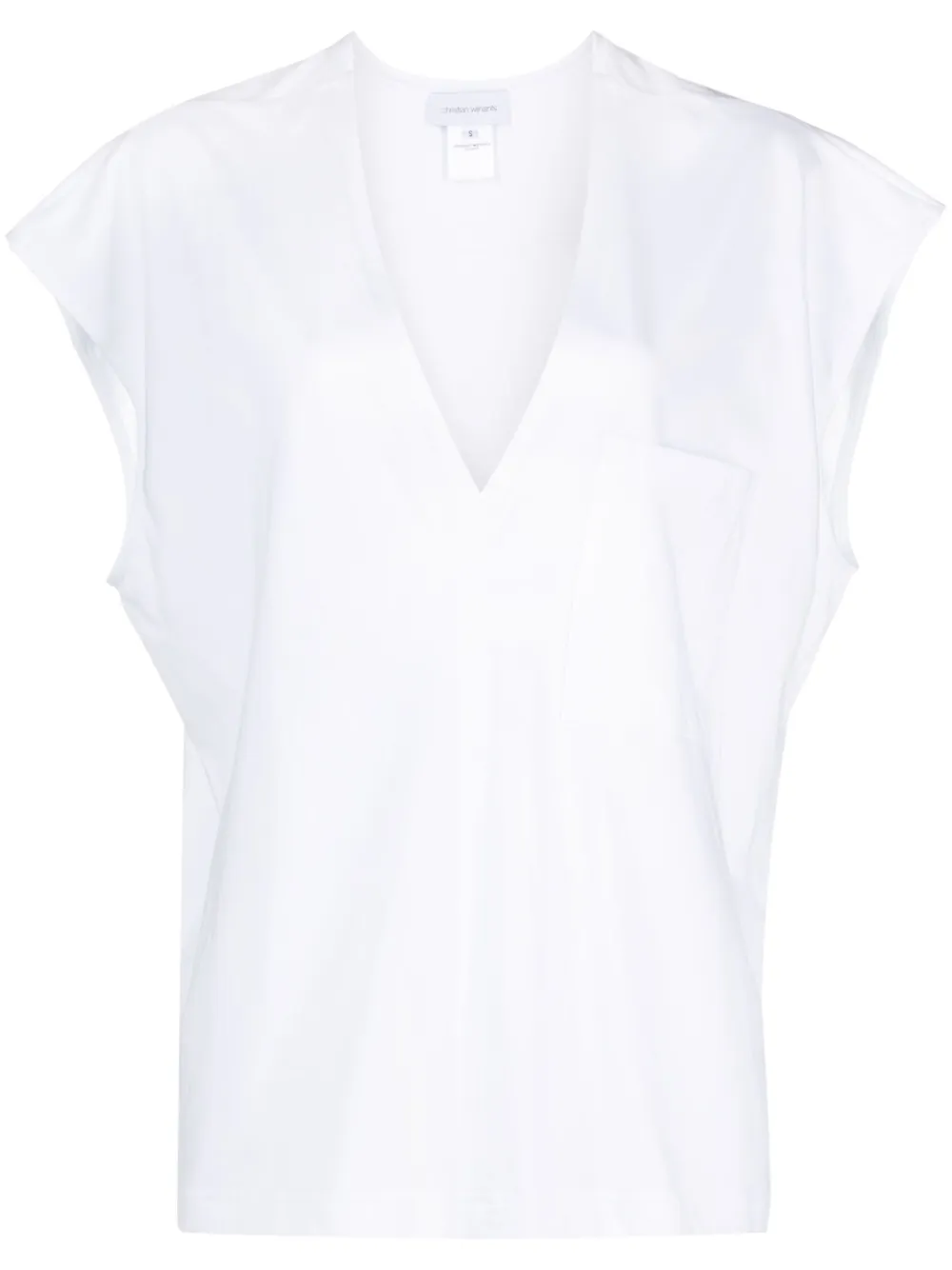 Christian Wijnants plunging V-neck cotton T-shirt