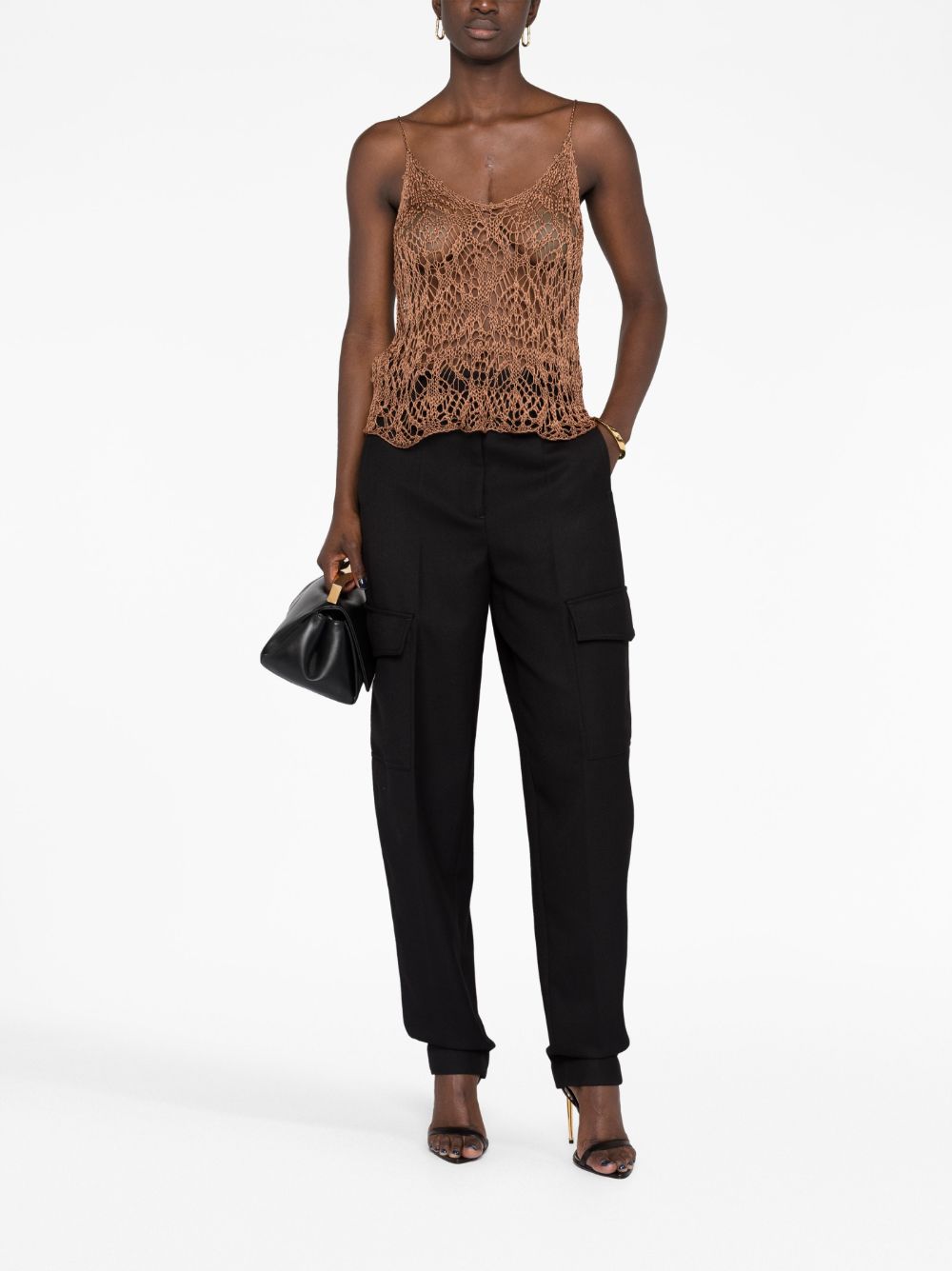 TOM FORD sleeveless lace tank top - Beige