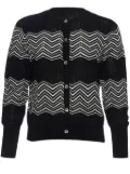 ERES Club chevron-pattern cardigan - Black