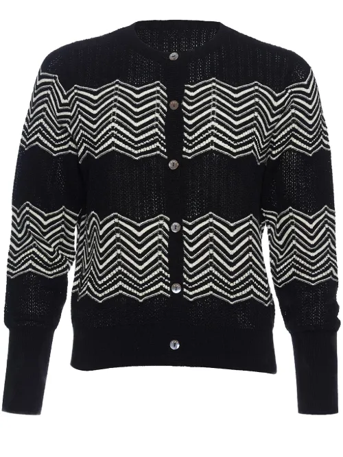 Cardigan Club à motif de chevrons - ERES - Modalova