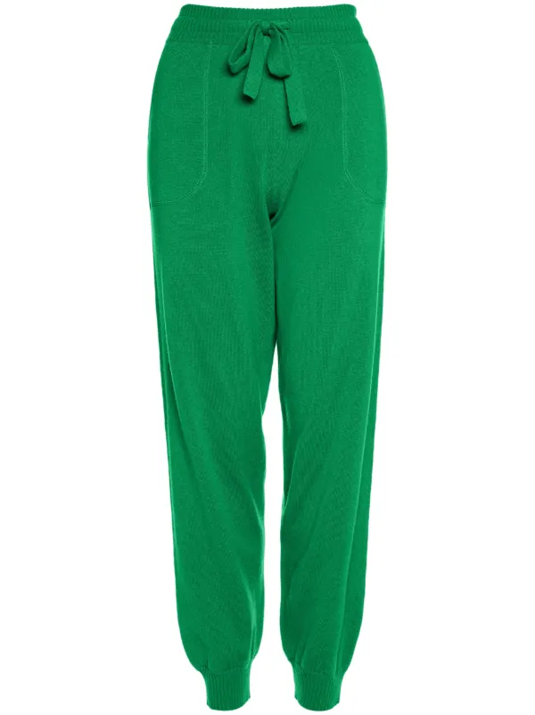 Eres Star Knitted Track Pants in Green