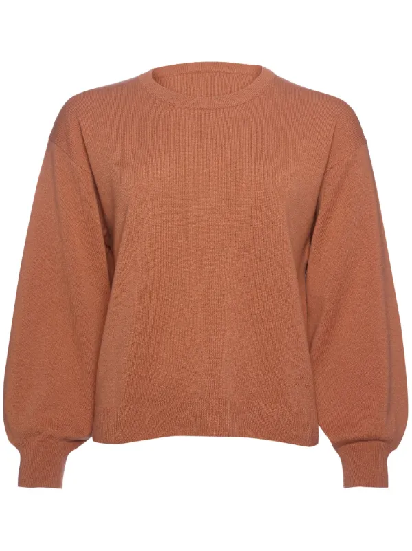 Eres Famous Logo-embroidered Jumper in Brown