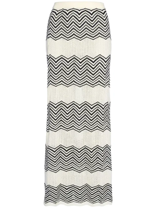 Jupe longue Réglisse à motif de chevrons - ERES - Modalova