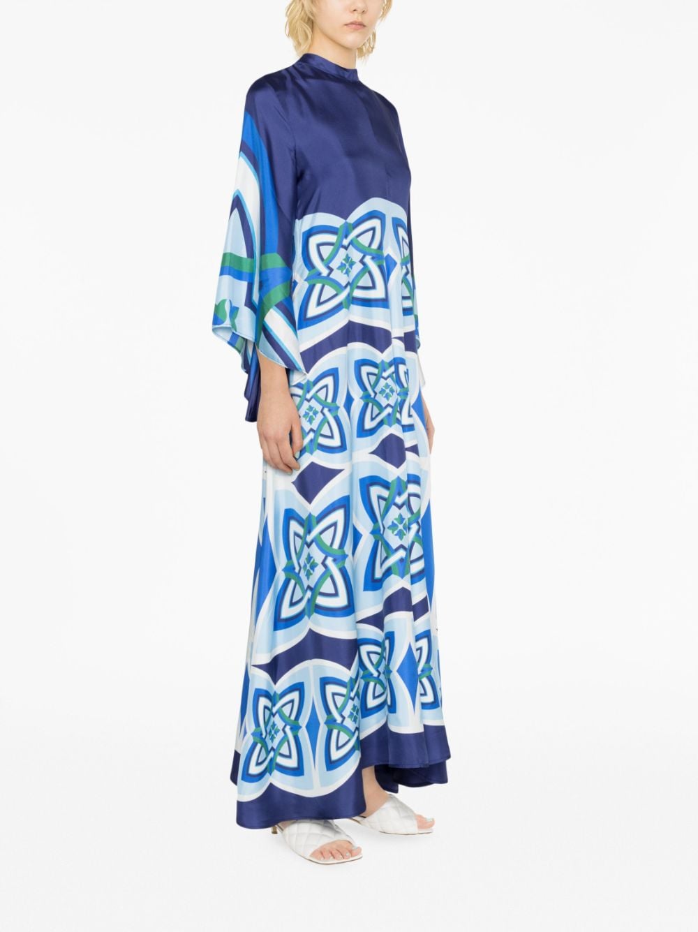 La DoubleJ Maxi-jurk met print - Blauw