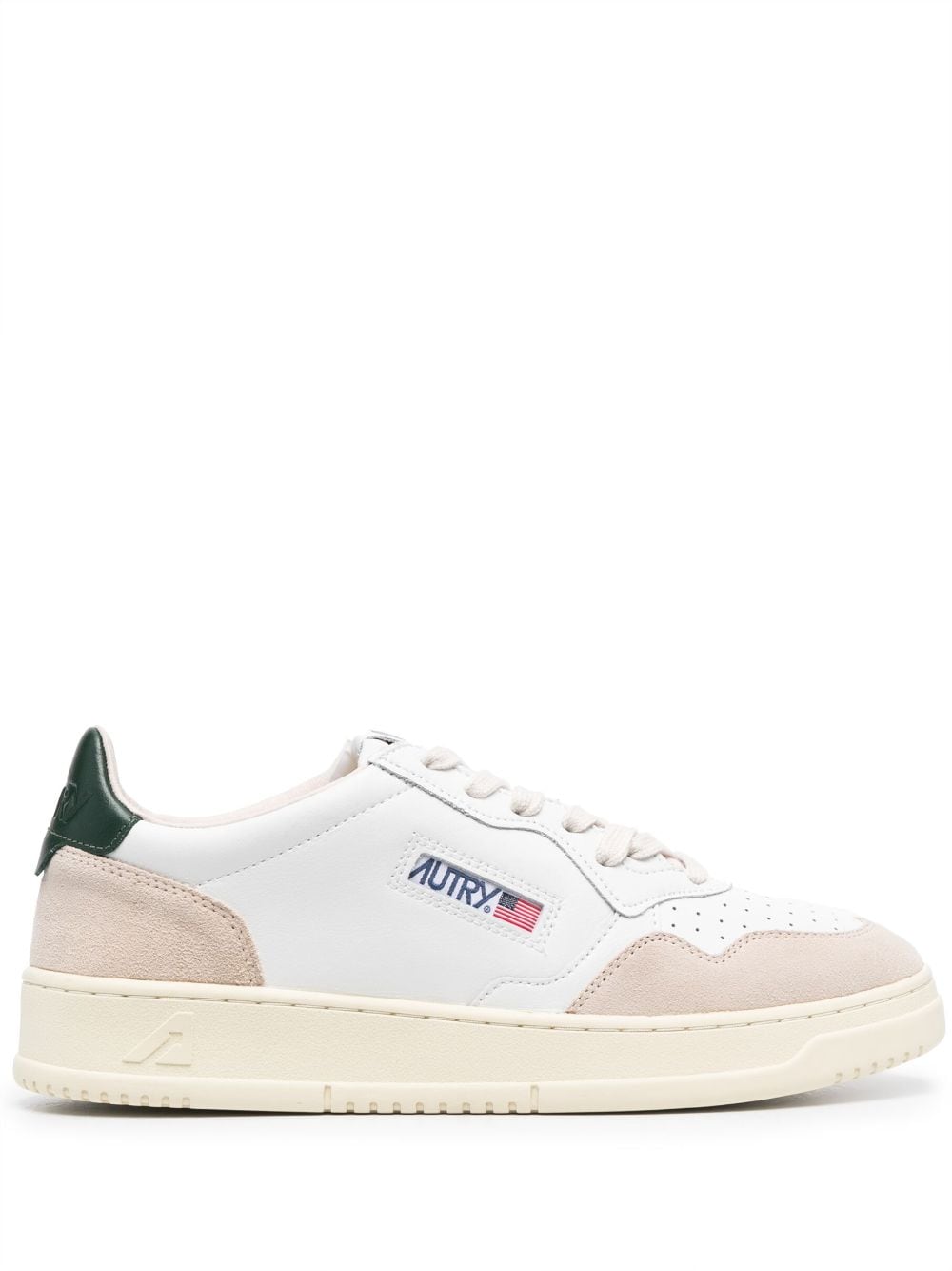 Autry Medalist Panelled Leather Sneakers In White