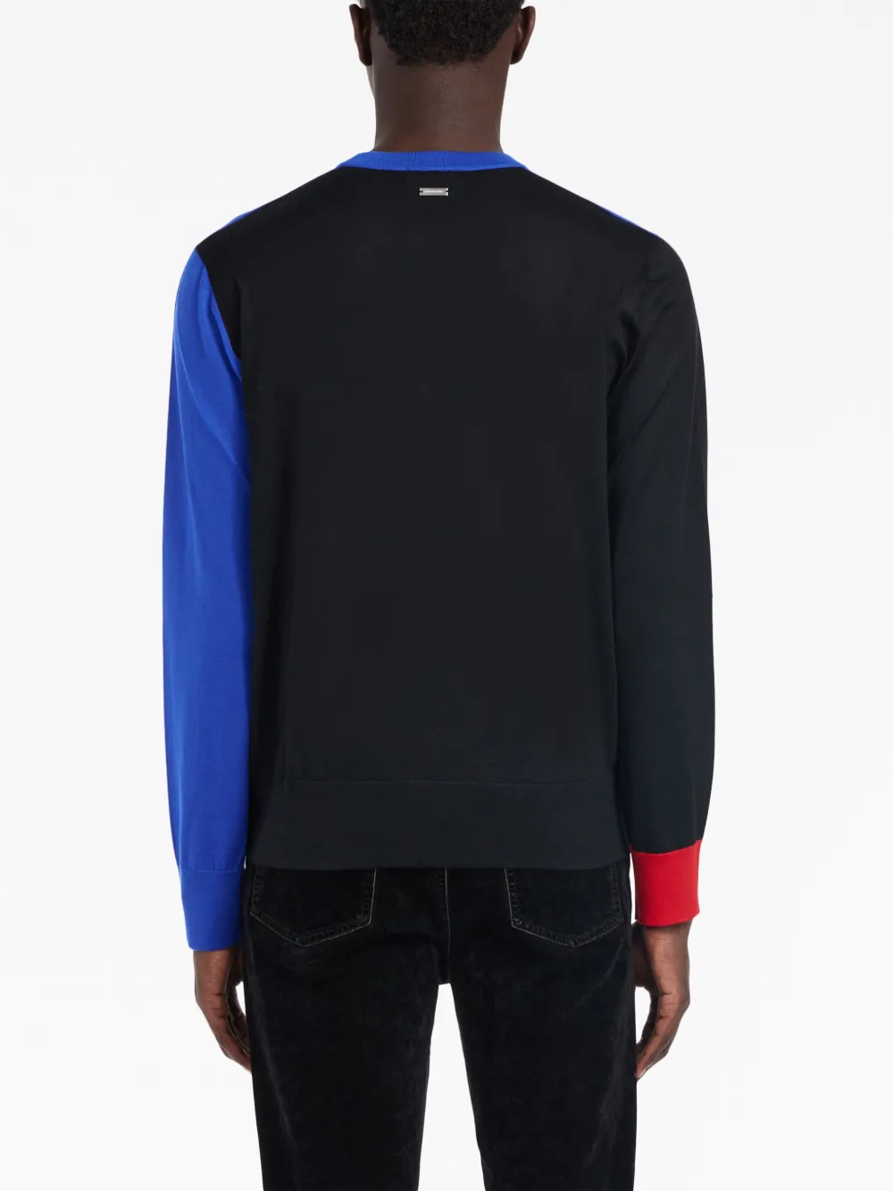 Ferragamo Men's Colorblock Cashmere Sweater In Blue