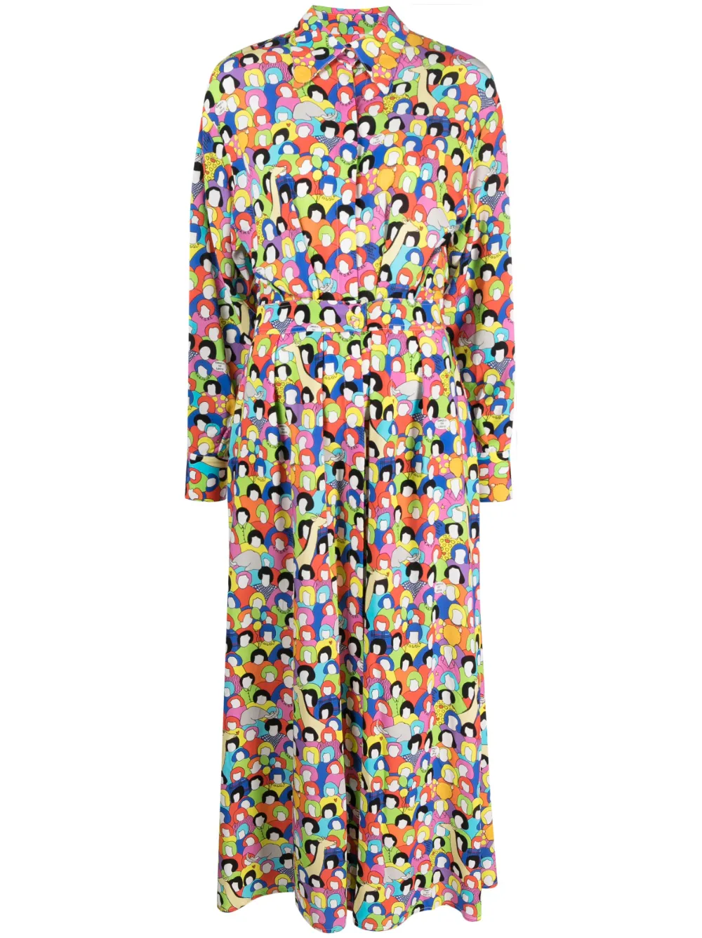 alessandro enriquez graphic-print shirt dress
