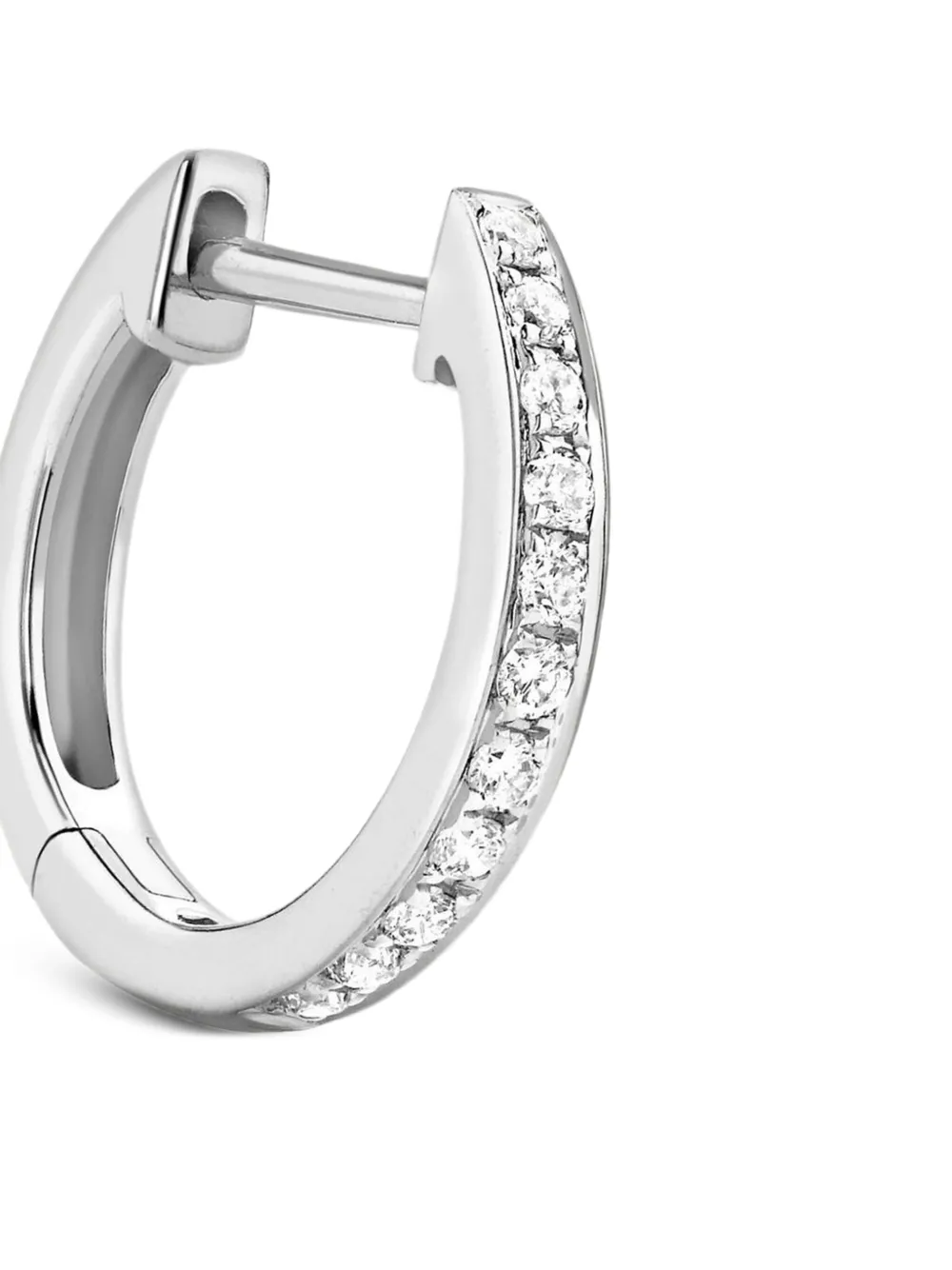 Kiki McDonough 18kt white gold Kiki Classic diamond hoops | Image 2
