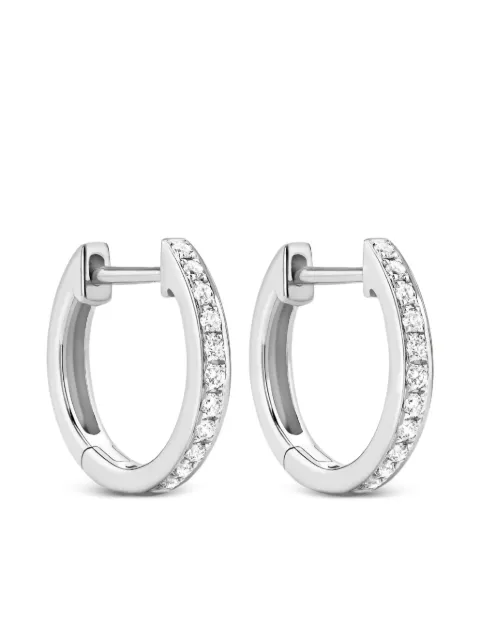 Kiki McDonough 18kt white gold Kiki Classic diamond hoops