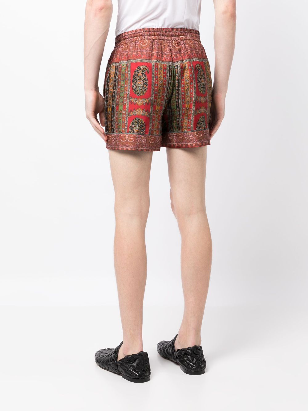 Pierre-Louis Mascia Printed Elasticated Silk Shorts - Farfetch