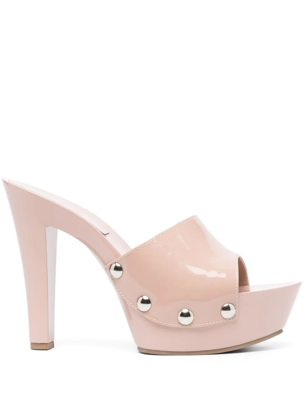 Paris Texas Consuelo Studded 120mm Mules In Neutrals