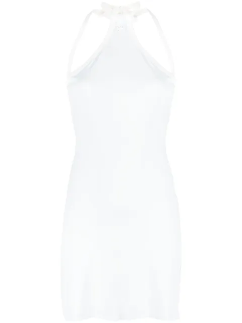Courrèges logo-embroidered jersey minidress
