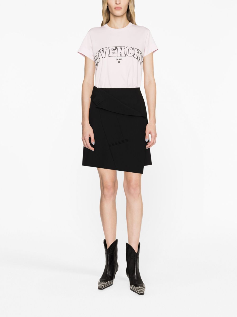 Givenchy logo-embroidered cotton T-shirt - Pink