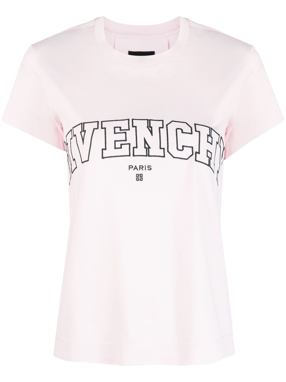 Givenchy logo-embroidered cotton T-shirt - Pink