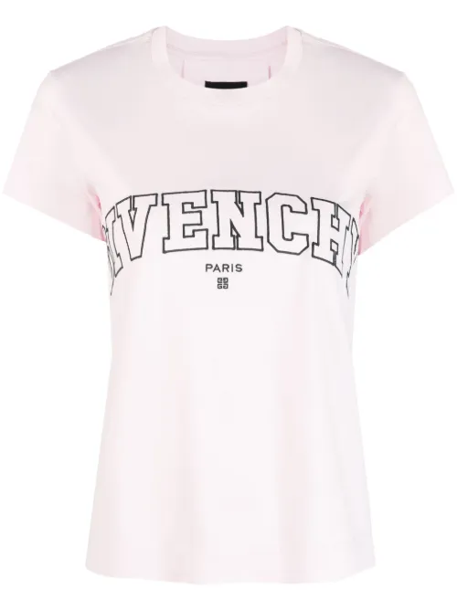 T-shirt en coton à logo brodé - Givenchy - Modalova