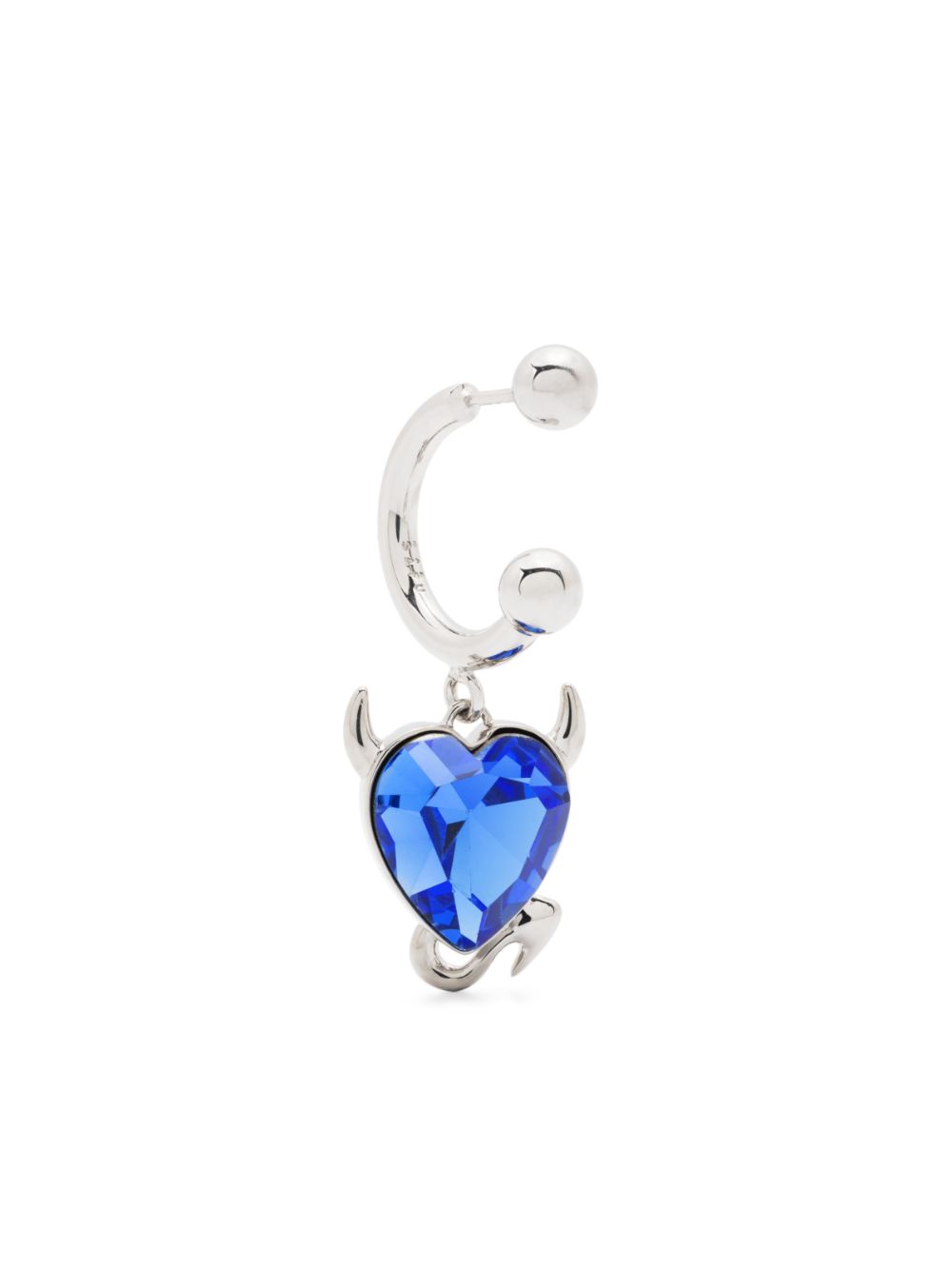 Diablo heart-pendant earring