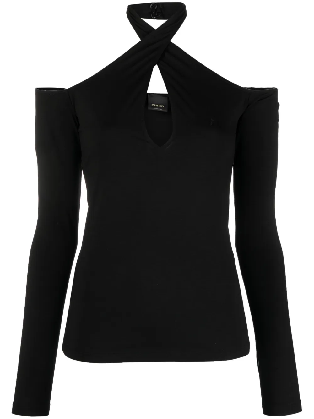 PINKO Off-shoulder top Zwart