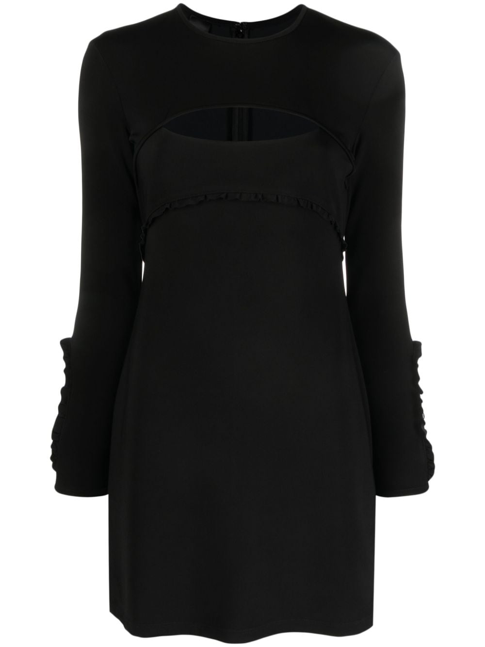 Pinko Cut-out Long-sleeve Minidress In Black