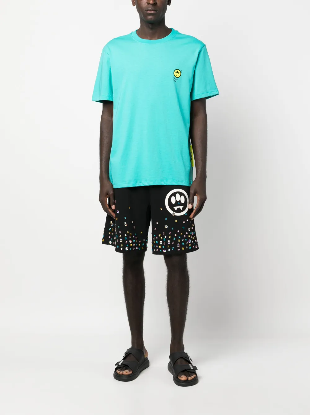 BARROW Shorts verfraaid met kristallen - Zwart