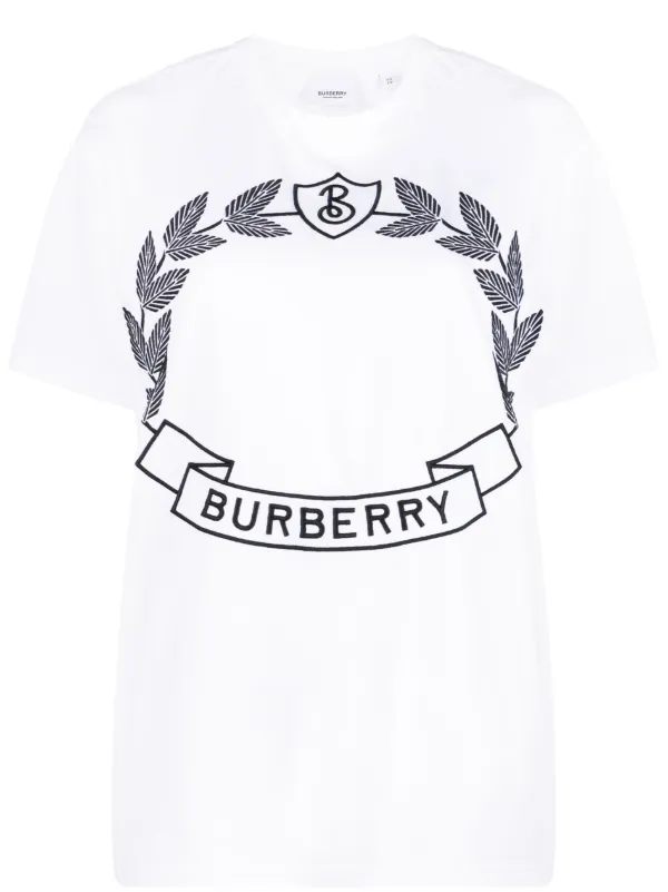 【BURBERRY】ロゴプリントコットンTシャツ（ホワイト） Burberry logo-print Cotton T-shirt | White | FARFETCH JO