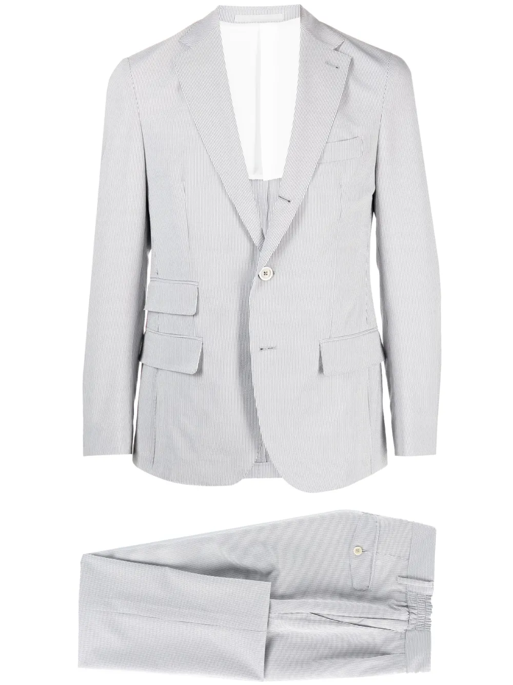 Eleventy single-breasted pinstripe-pattern suit