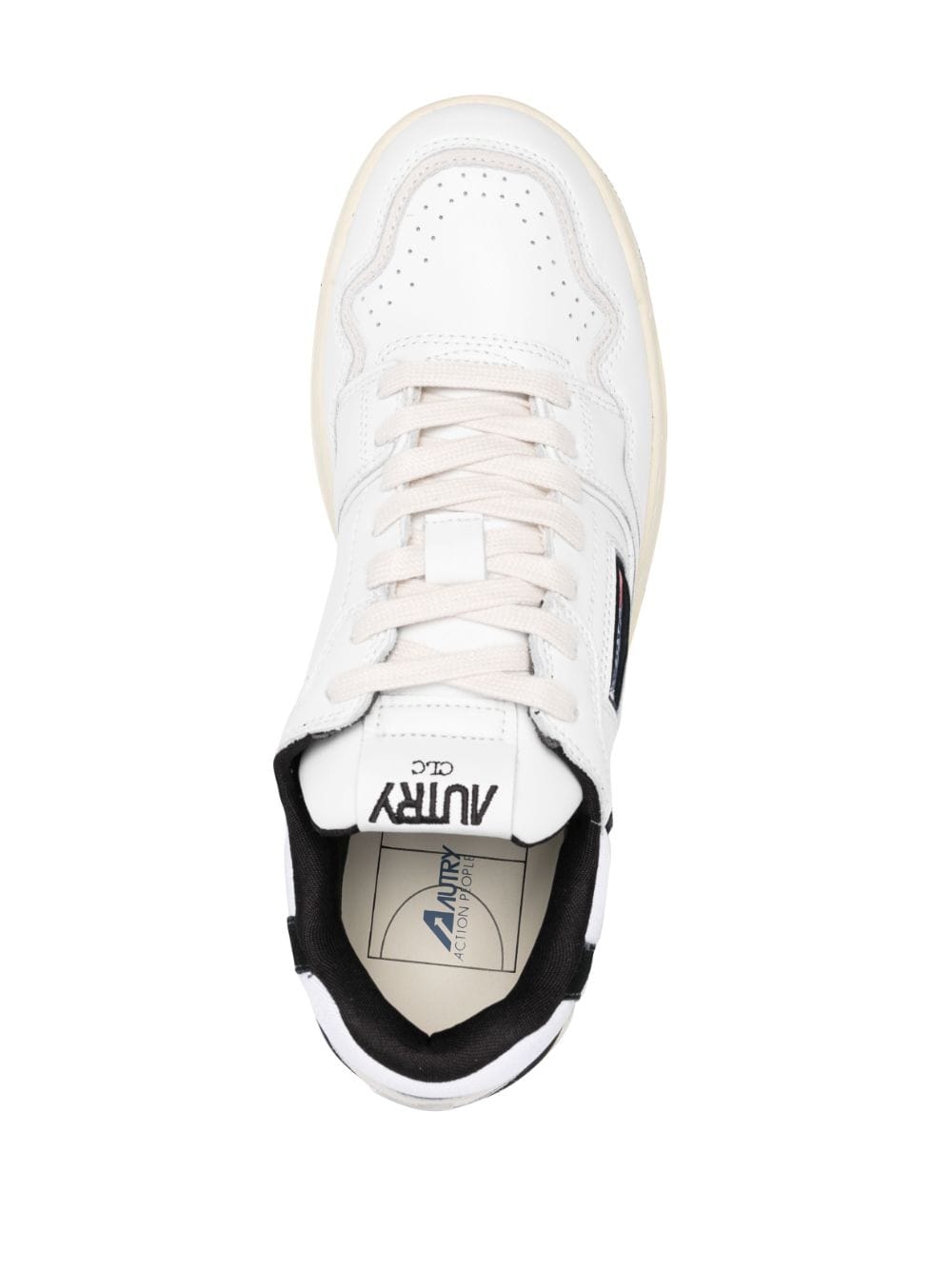 Shop Autry Action Low-top Leather Sneakers In White