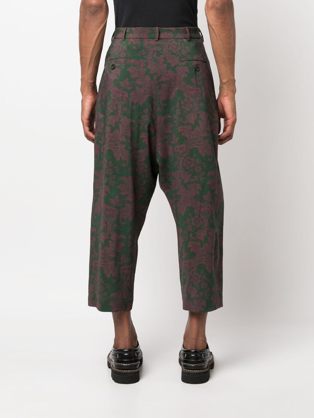 Shop Pierre-louis Mascia Floral-print Trousers In Green