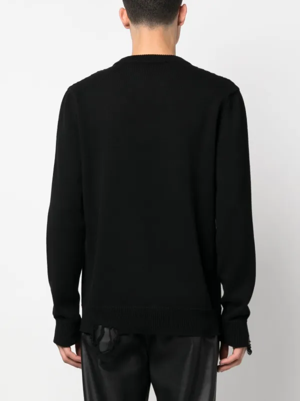 Givenchy ロゴプリント ダメージスウェットシャツ | ブラック
