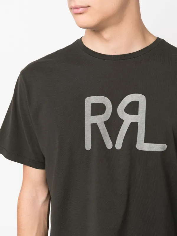 RRL　Ralph Lauren Tシャツ ブラック　美品 Ralph Lauren RRL logo-print Cotton T-shirt | Black | FARFETCH