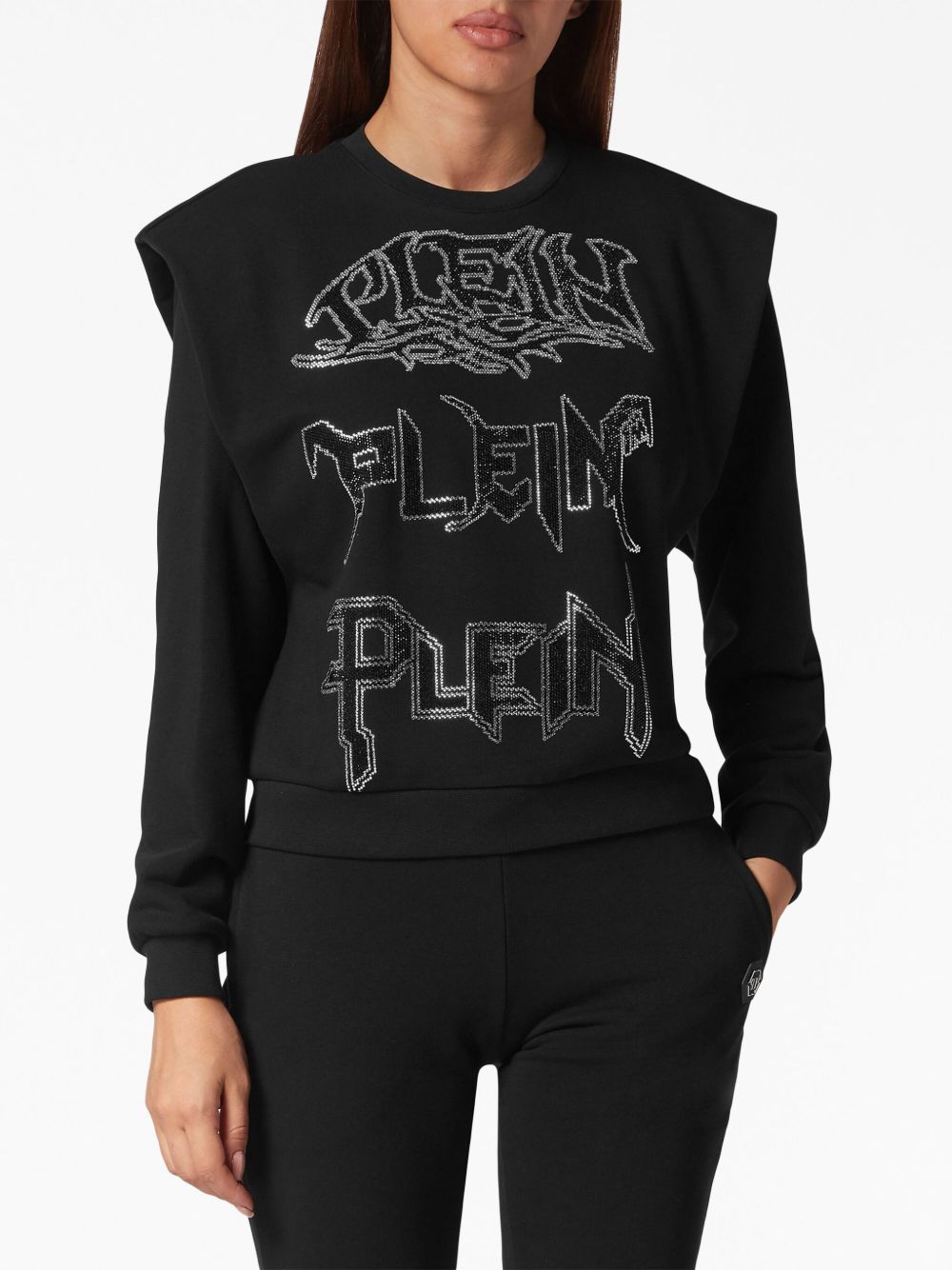 Philipp Plein logo-embellished layered sweatshirt Women