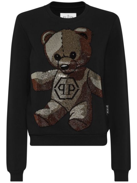 Philipp Plein Teddy Bear crystal-embellished sweatshirt Women