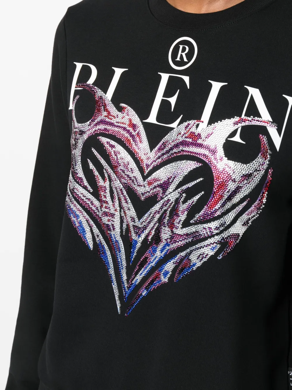 Philipp Plein Sweater verfraaid met kristallen Zwart