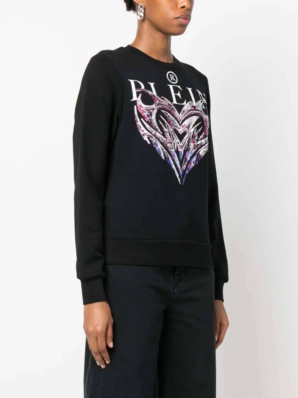 Philipp Plein Sweater verfraaid met kristallen Zwart