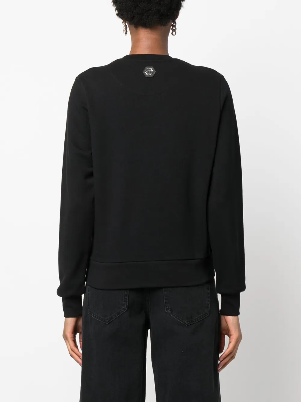 Philipp Plein Sweater verfraaid met kristallen Zwart