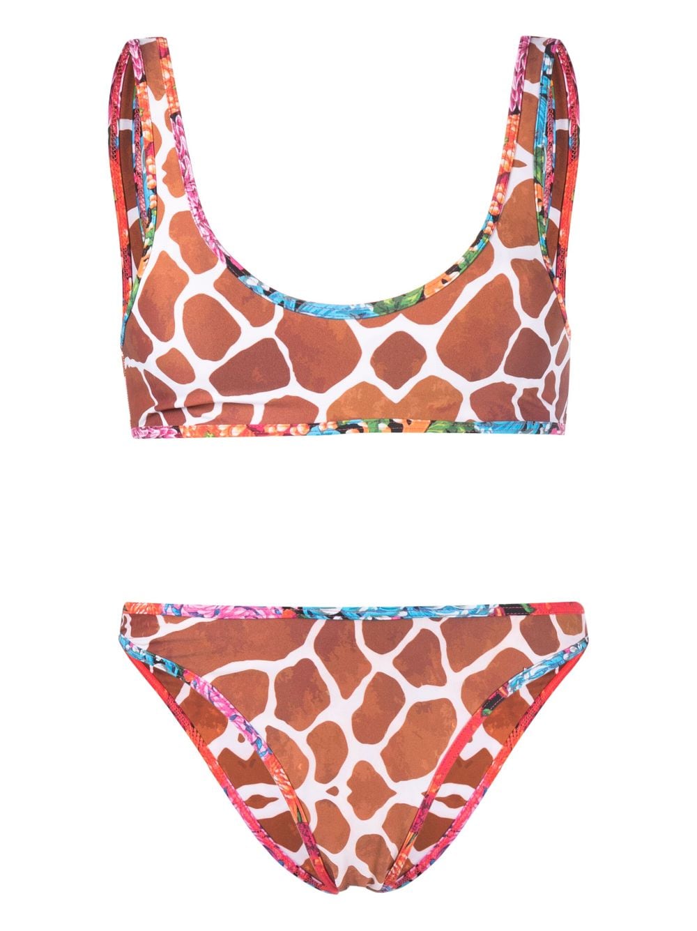 graphic-print bikini set