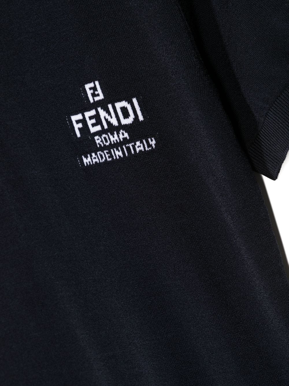 Shop Fendi Logo-print Polo Dress In Blue