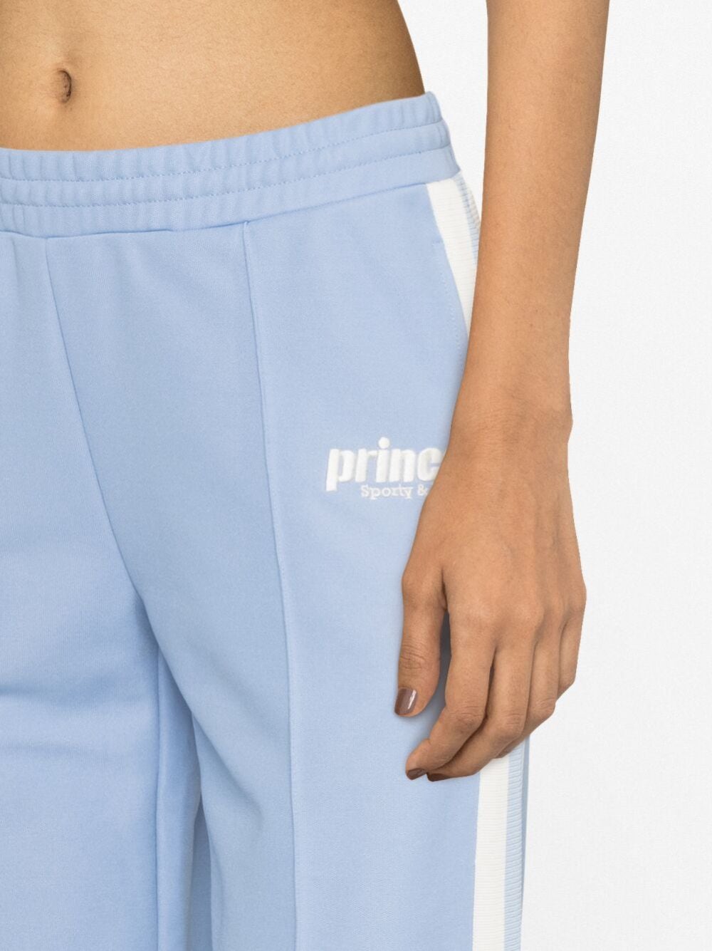 Shop Sporty And Rich Logo-embroidered Track Pants In Blue