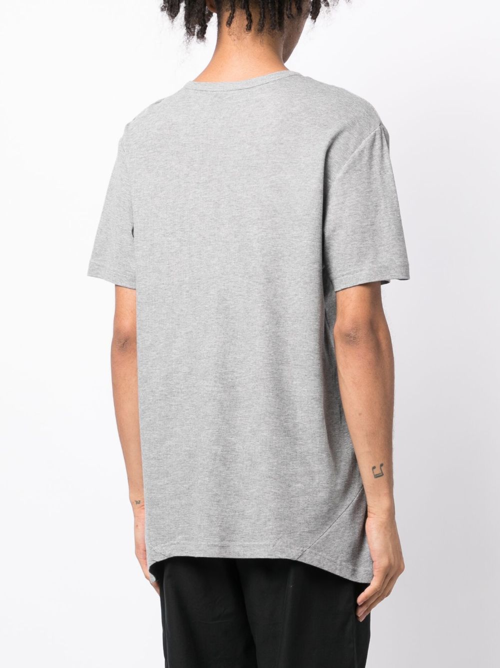 Shop Private Stock The Weber Henley Cotton T-shirt In Grey