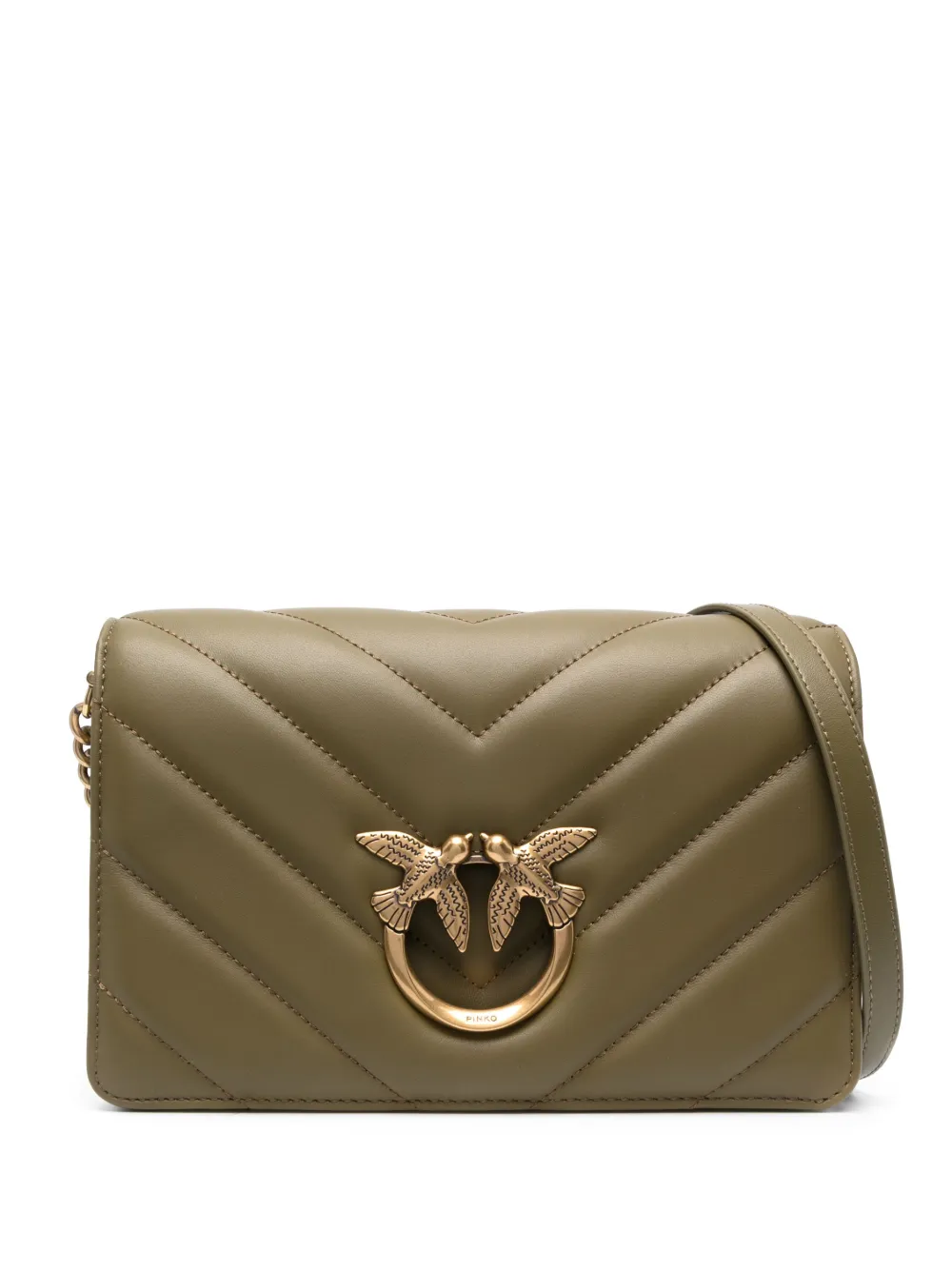 PINKO Classic Love Click Quilted Shoulder Bag Farfetch