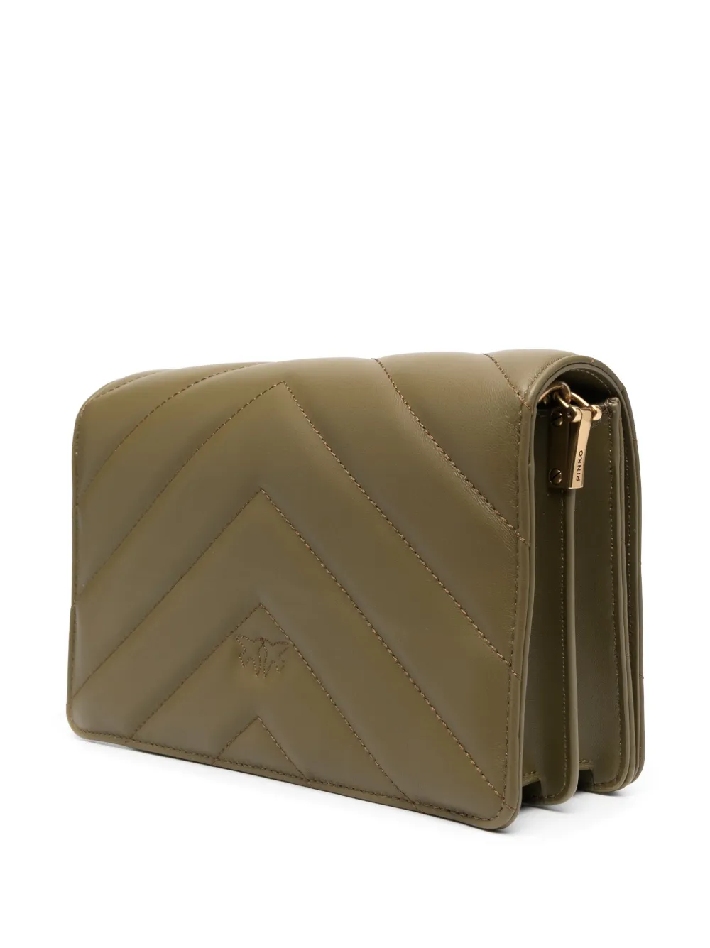 PINKO Black Leather Love Bell Classic Shoulder Bag