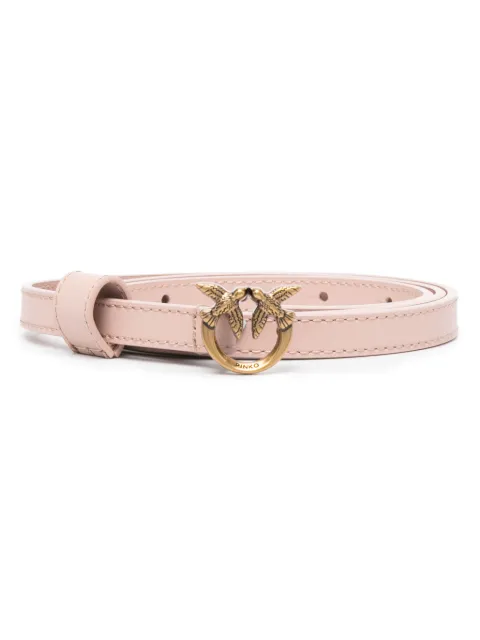 PINKO Love Birds pebbled leather belt 